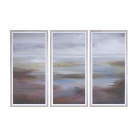 Framed Landscape Triptych (Set of 3) 19.5"L x 39.25"H (each panel) Plastic/Paper