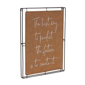 Create Future Frame (Set of 2) 12"L x 15.75"H Metal/Faux Leather