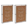 Create Future Frame (Set of 2) 12"L x 15.75"H Metal/Faux Leather