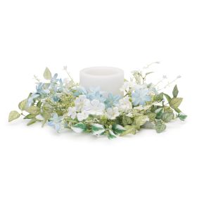 Mini Blossom Candle Ring 18"D Polyester (Fits a 6" Candle)