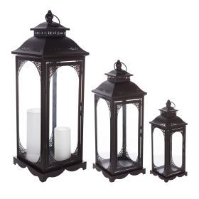 Lantern (Set of 3) 14"H, 20"H, 28"H Metal