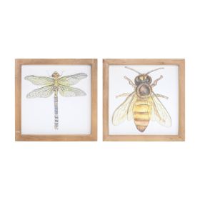 Insect Plaque (Set of 2) 9"SQ MDF