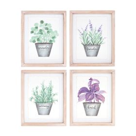 Herb Frame (Set of 4) 6.5"L x 8"H Paper/MDF