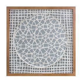 Wall Art (Set of 2) 19.5"SQ Wood/Paper