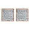 Wall Art (Set of 2) 19.5"SQ Wood/Paper