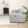 Cleveland Dual PWR Convertible Sofa - Silver Linen