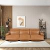 Urbana Triple PWR Recliner Sofa - Tan Leather