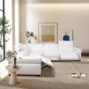 Yohan Reclining Sectional Sofa - White Boucle