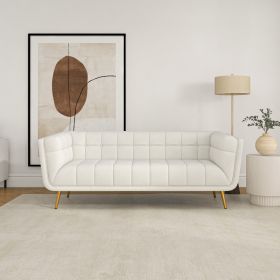 Addison Sofa (Large - Beige Boucle with Metal Feet)