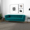 Addison Small Teal Velvet Sofa