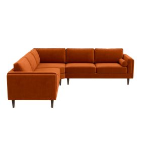 Amber Burnt Orange Corner Sectional Sofa