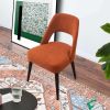 Juliana Mid Century Modern Burnt Orange Fabric Dining Chair (Set of 2)