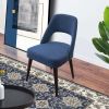 Juliana Mid Century Modern Blue Fabric Dining Chair (Set of 2)