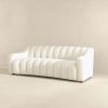 Marcus Mid-Century Modern Luxury Tight Back Cream Boucle Couch