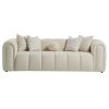 Beatrice Modern Tufted Ivory Boucle Sofa