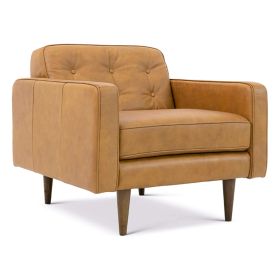 Giselle Leather Lounge Chair (Tan)