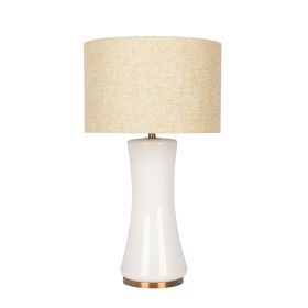 Cascade Glass Lamp Golden Base Off White Glass Table Lamp