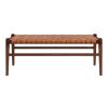 Cody Tan Leather Bench