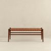 Cody Tan Leather Bench