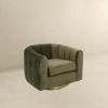 Cosey Green Velvet Swivel Chair