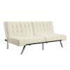 Splitback Multi-Position Futon Sofa Sleeper in Vanilla