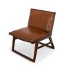 Everett Tan Leather Lounge Chair