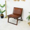 Everett Tan Leather Lounge Chair