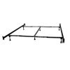 Queen/King Adjustable Metal Bed Frame with Headboard Footboard Brackets