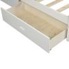 Full size White Low Profile 2 Drawer Storage Platform Bed