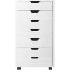 Modern Scandinavian Style 7-Drawer Storage Cabinet Chest in White Finish