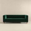 Evelyn Mid Century Modern Green Velvet Luxury Chesterfield Sofa