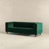 Evelyn Mid Century Modern Green Velvet Luxury Chesterfield Sofa