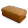 Arten Mid-Century Modern Tan Leather Ottoman