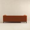 Melissa Mid-century Orange Velvet Modern Sofa