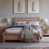 King size Farmhouse Solid Wood Platform Bed Frame with Headboard Footboard