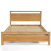 King size Farmhouse Solid Wood Platform Bed Frame with Headboard Footboard