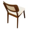 Hazel Mid-Century Modern Cream Velvet Solid Wood Dining Chair(Set of 2)