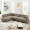 Richard Mid-Century Modern 2-Piece Sectional Left (Mocha Boucle)