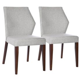 Luca Light Grey Fabric Dining Chair (Set Of 2)