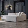 Mar Sectional Grey Velvet Sofa (Right Facing)