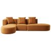 Orby  Velvet Sectional Sofa Left Facing