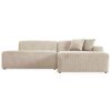 Doxtor Mid-Century Modern Symmetrical Right Sectional Velvet Sofa In Cream