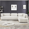 Richard Mid-Century Modern 2-Piece Sectional Right (Beige Boucle)