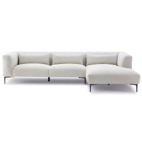 Laley L-Shaped  Sectional in Cream