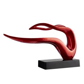 Saggita Abstract Sculpture // Metallic Red