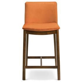 Shannon Counter Chair In Burnt Orange Velvet