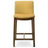 Sharmon Mid-Century Modern 25.2'' Counter Stool in Dark Yellow Velvet