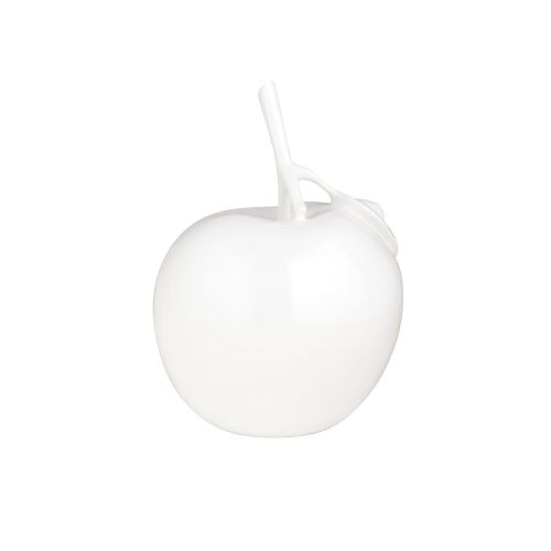 Solid Color Apple Sculpture // White Solid Color Apple Sculpture // White