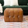 Bonto Mid-Century Modern 27.5-inch Leather Ottoman