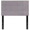 Twin size Modern Light Grey Fabric Upholstered Panel Headboard